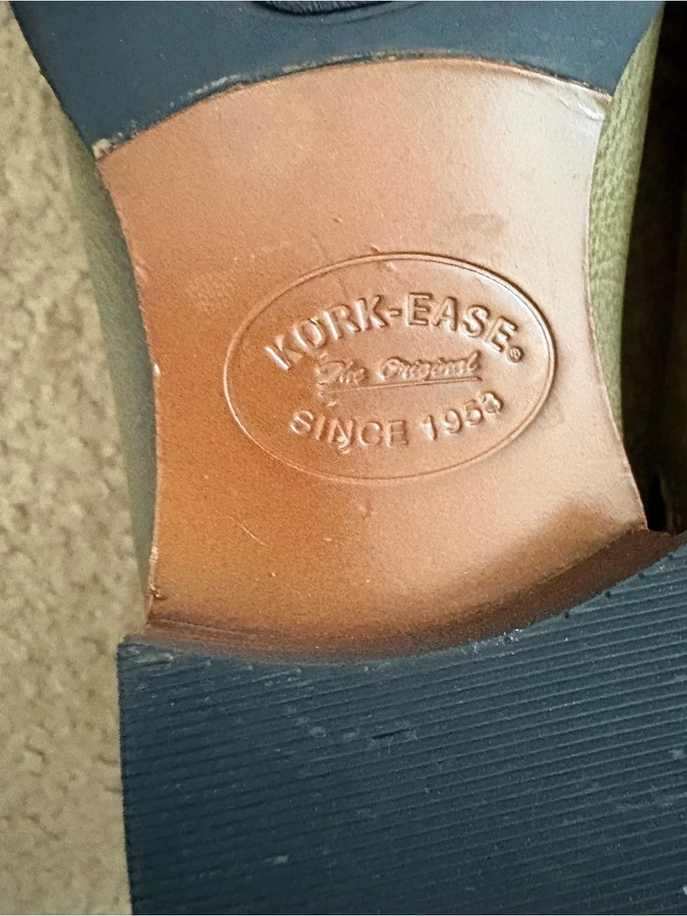 Kork-Ease Olive Leather Chelsea Booties with Black Elastic